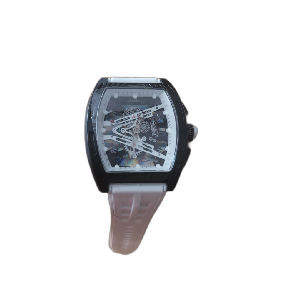 Black and White Skeleton Style Watch